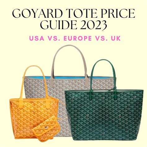 Goyard tote bag price 2023